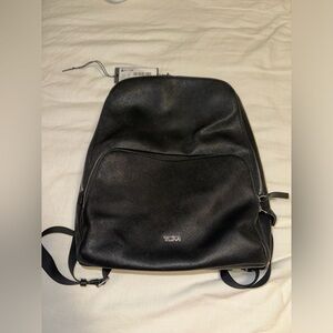 Black Leather Tumi Backpack